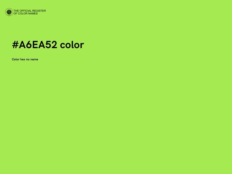 #A6EA52 color image