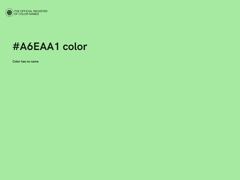 #A6EAA1 color image