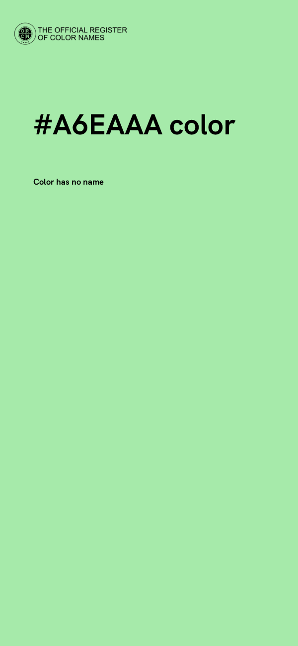 #A6EAAA color image