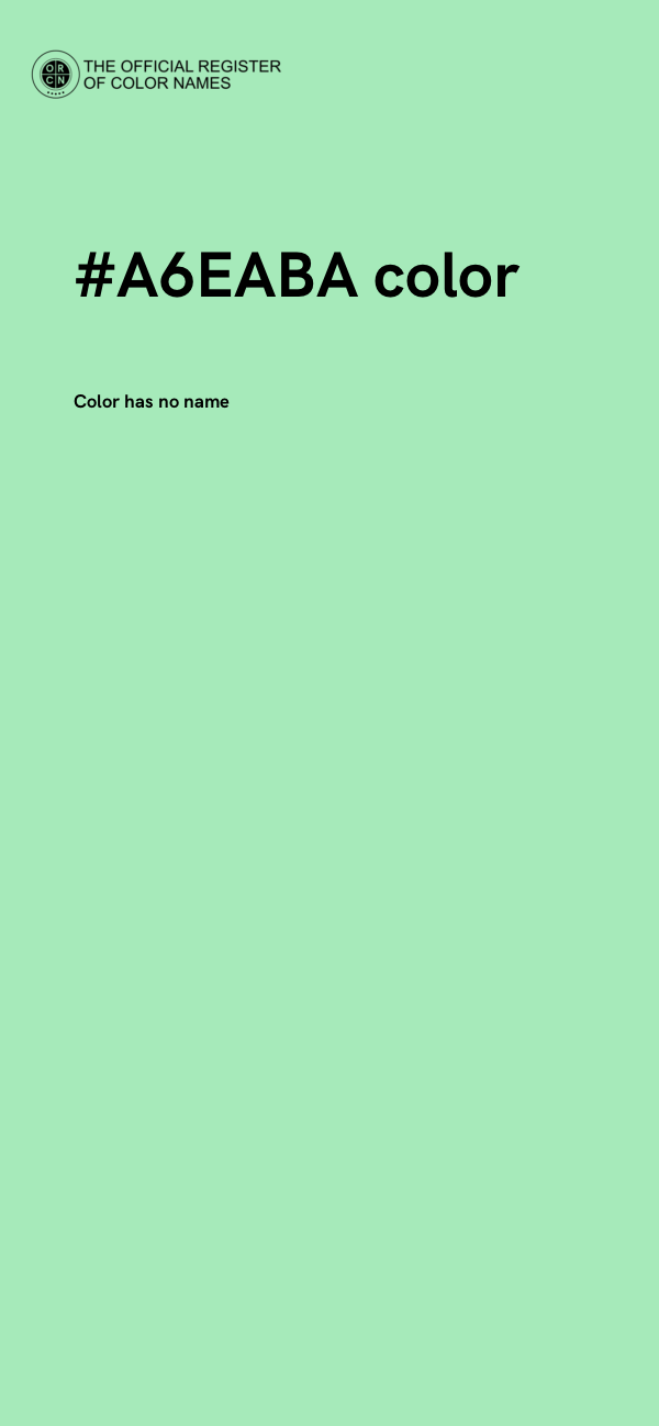 #A6EABA color image