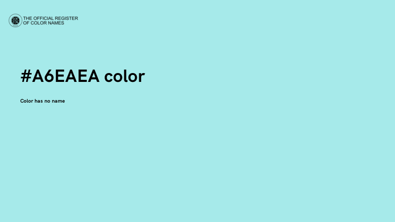 #A6EAEA color image