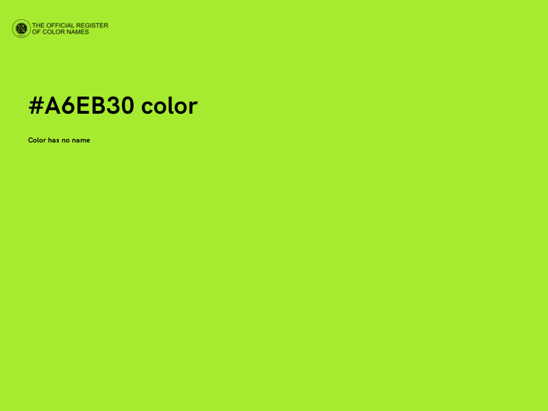 #A6EB30 color image