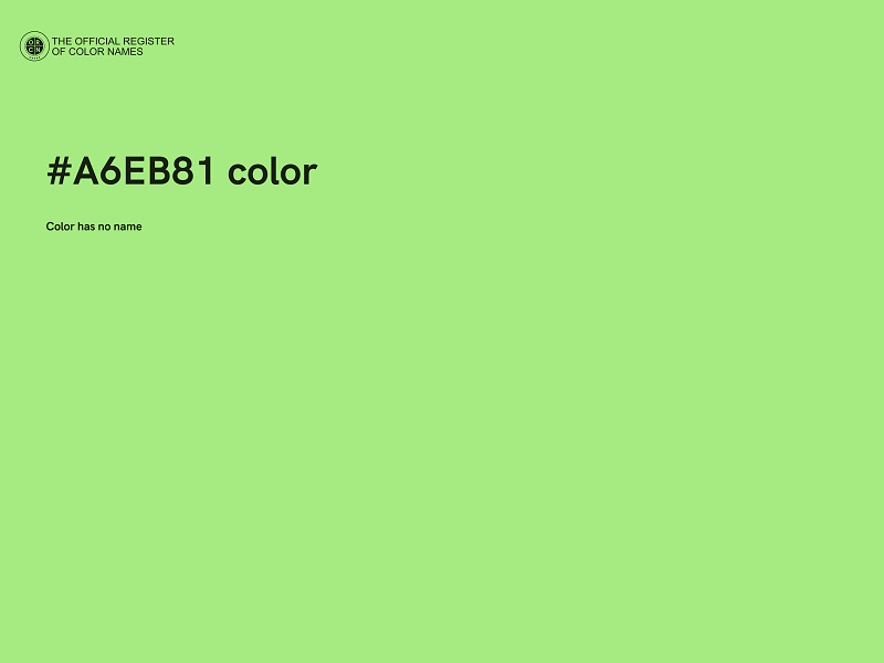 #A6EB81 color image