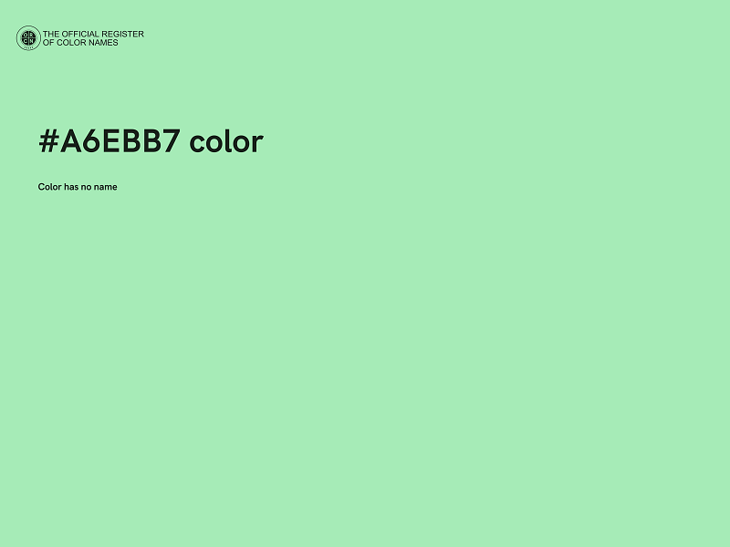 #A6EBB7 color image