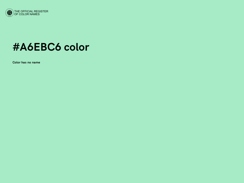 #A6EBC6 color image