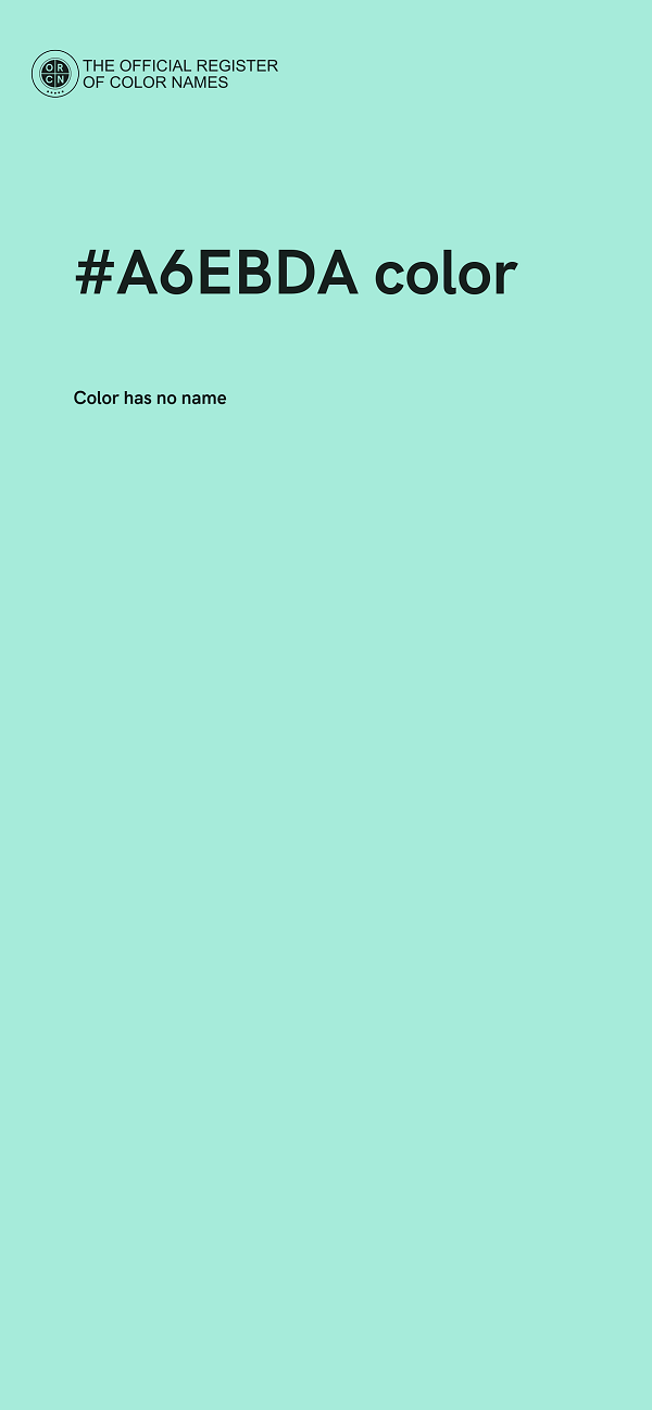 #A6EBDA color image
