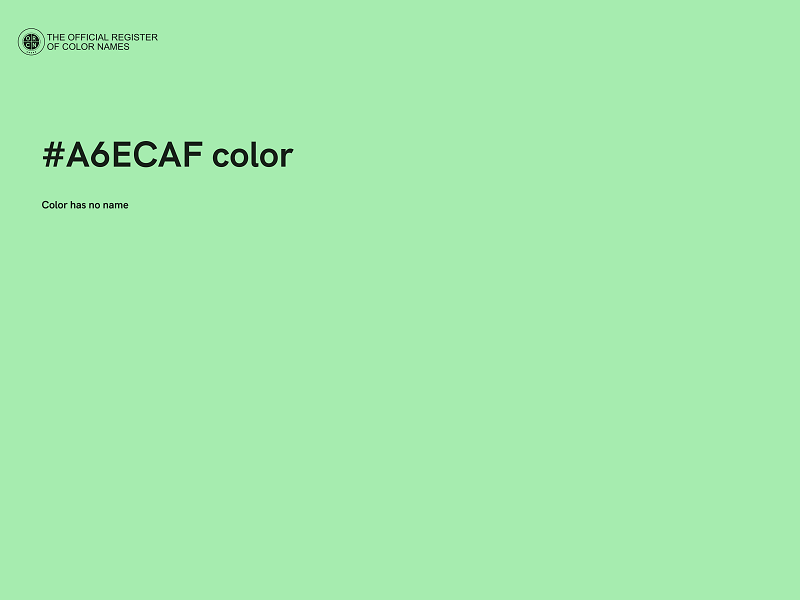 #A6ECAF color image