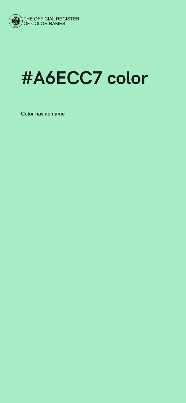#A6ECC7 color image