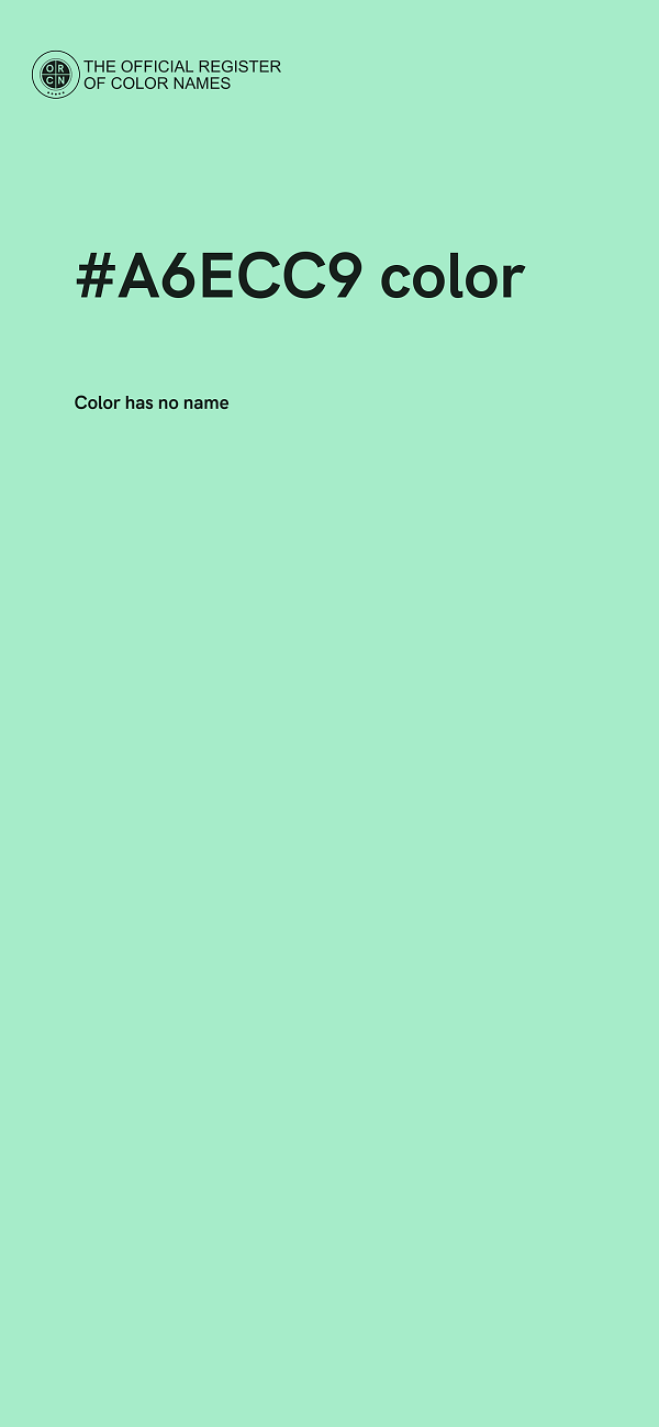 #A6ECC9 color image