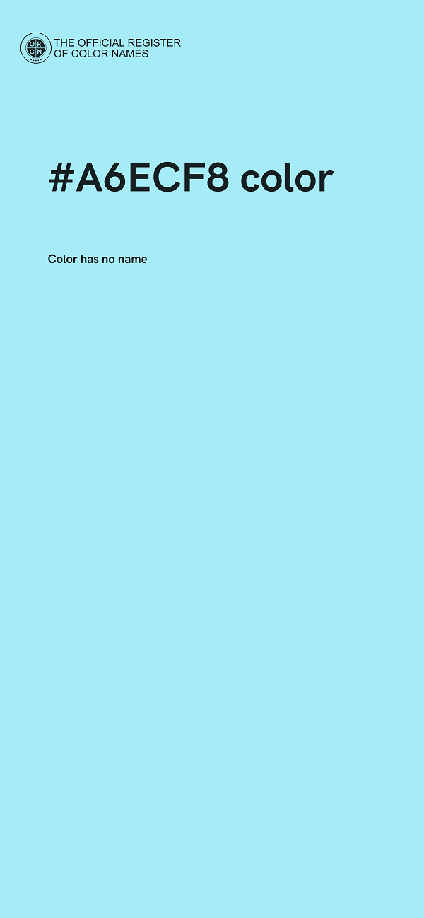 #A6ECF8 color image