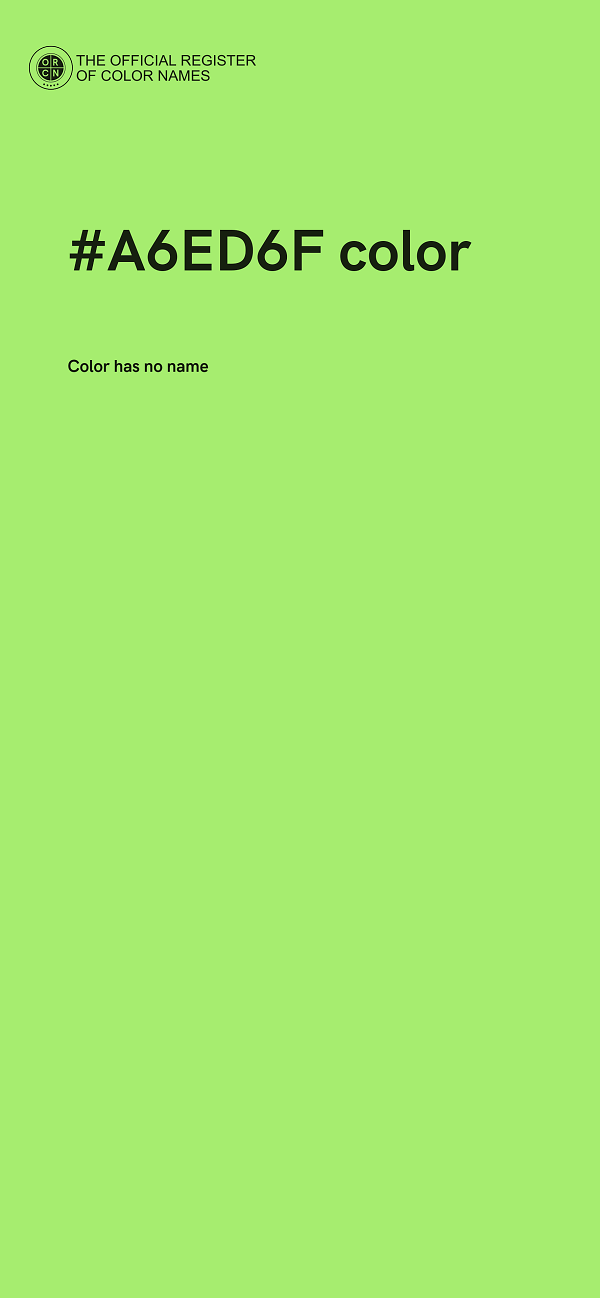 #A6ED6F color image