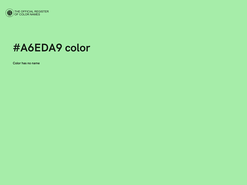 #A6EDA9 color image