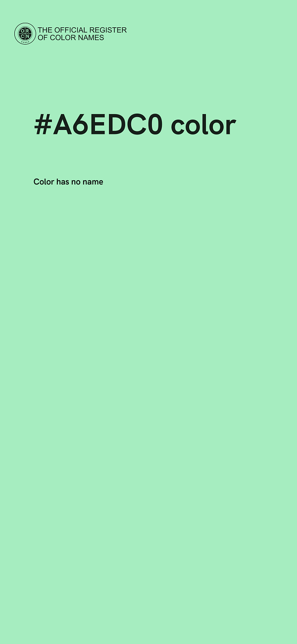 #A6EDC0 color image