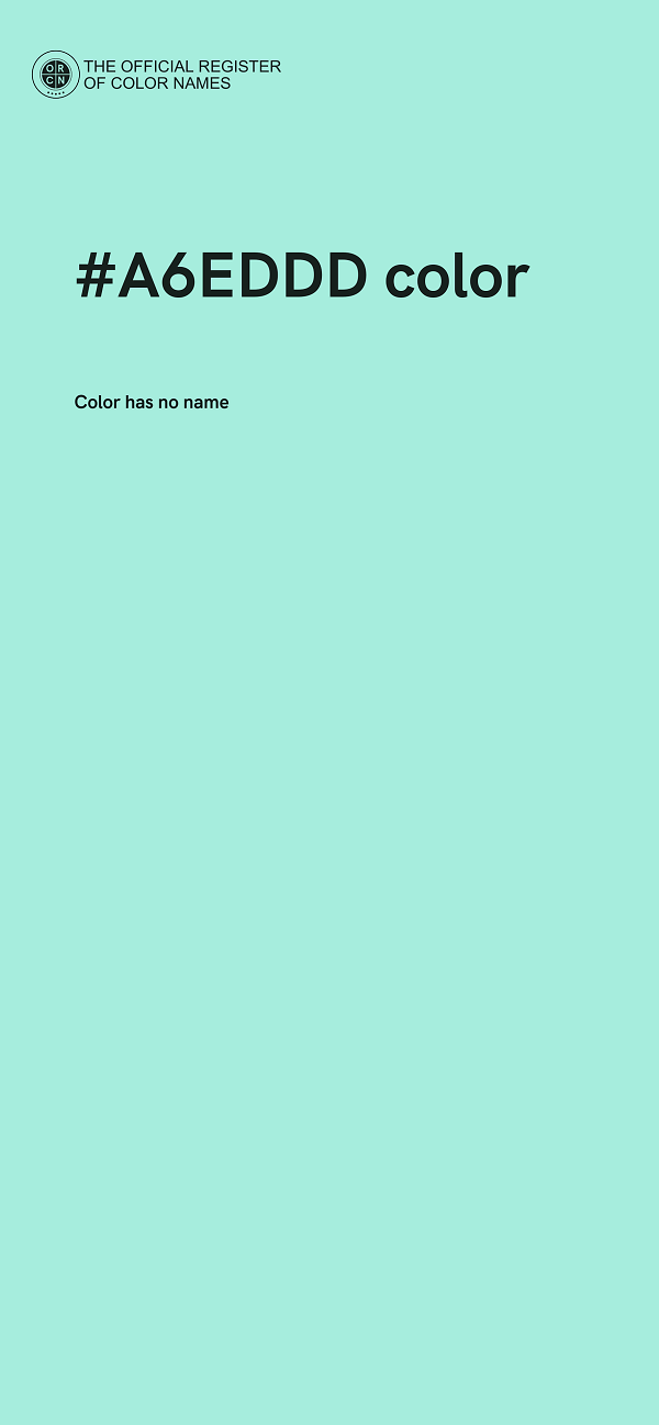 #A6EDDD color image