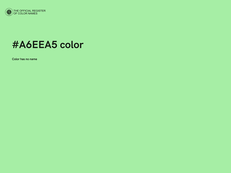 #A6EEA5 color image