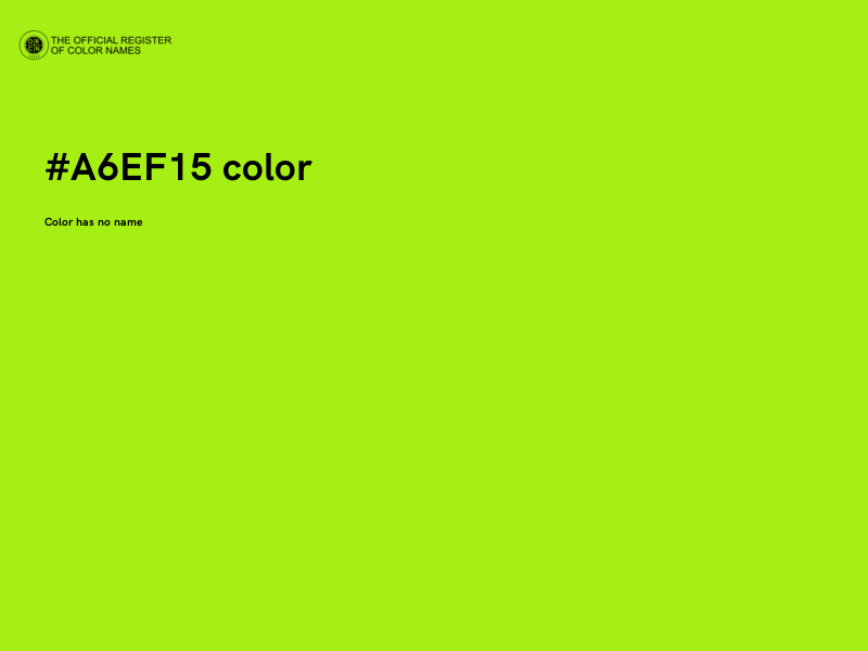 #A6EF15 color image