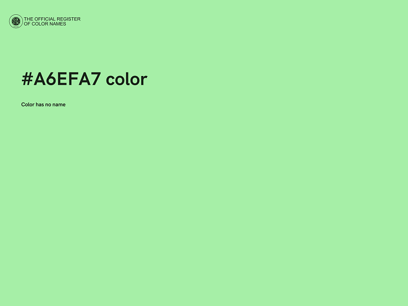 #A6EFA7 color image