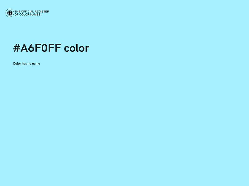 #A6F0FF color image