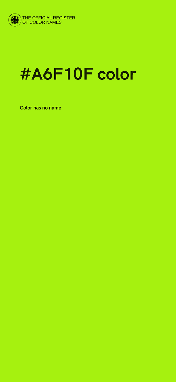 #A6F10F color image