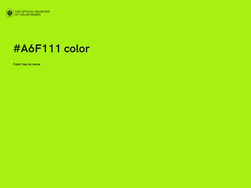 #A6F111 color image