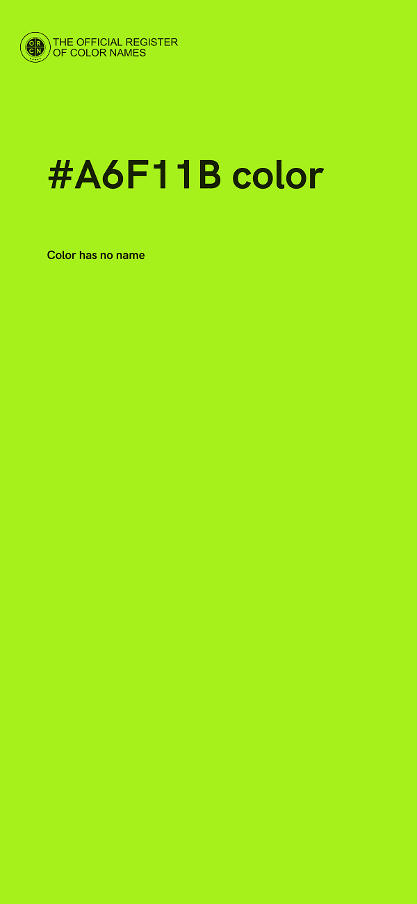 #A6F11B color image