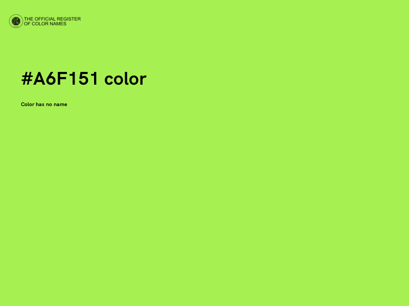 #A6F151 color image