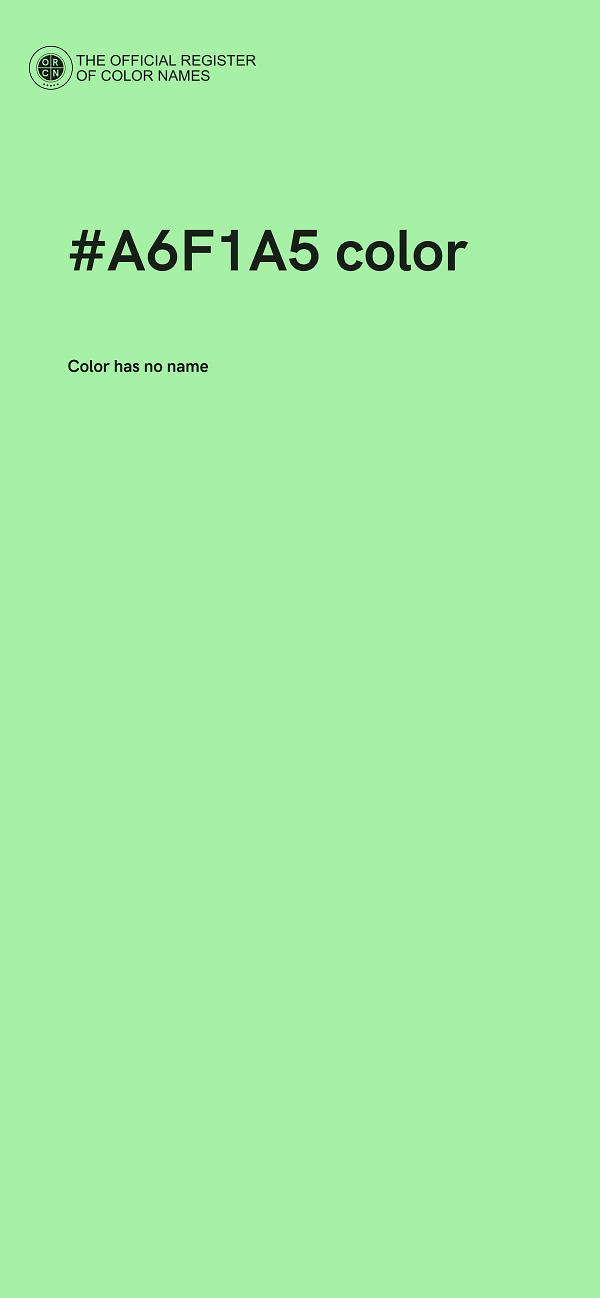 #A6F1A5 color image