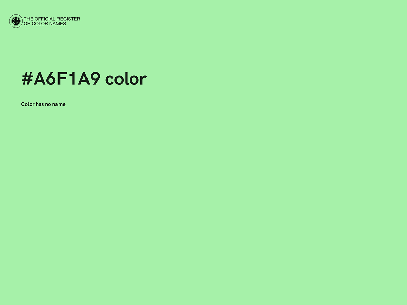 #A6F1A9 color image