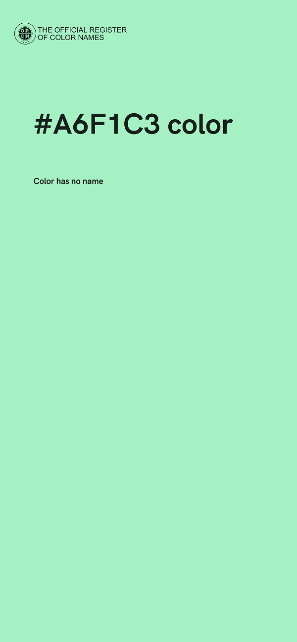 #A6F1C3 color image