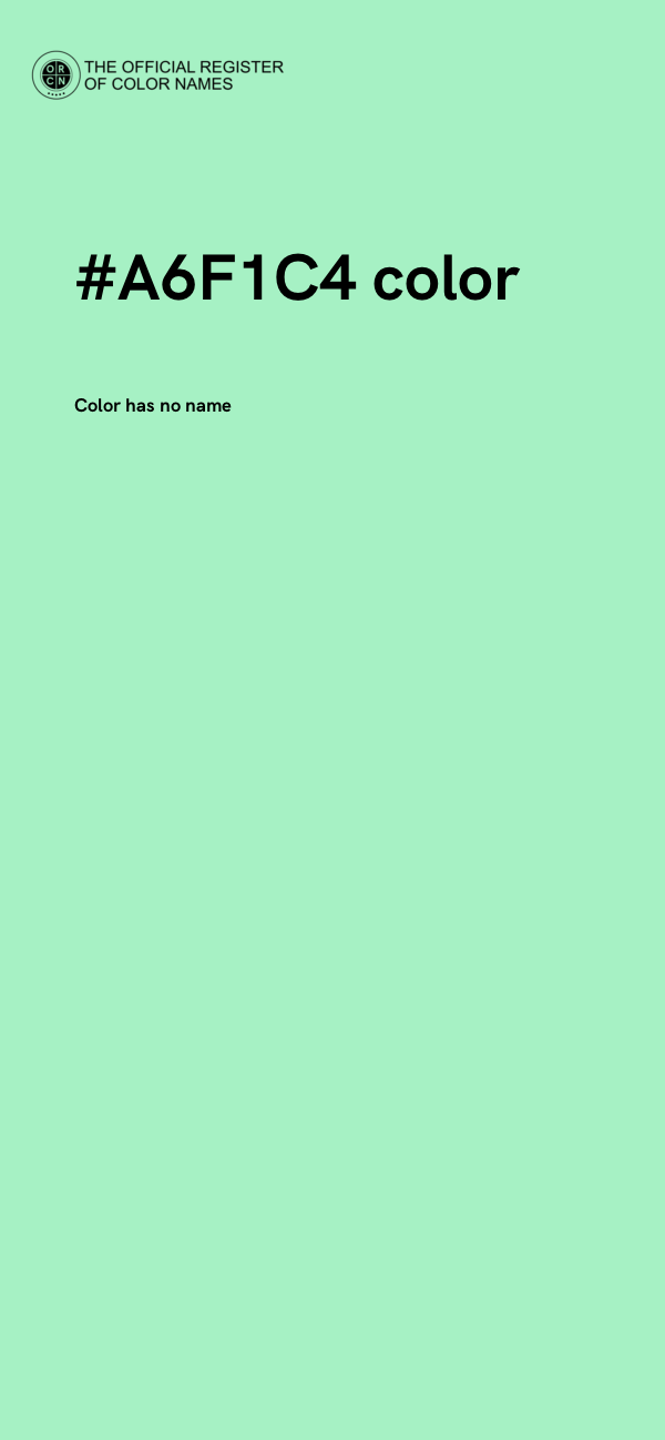 #A6F1C4 color image