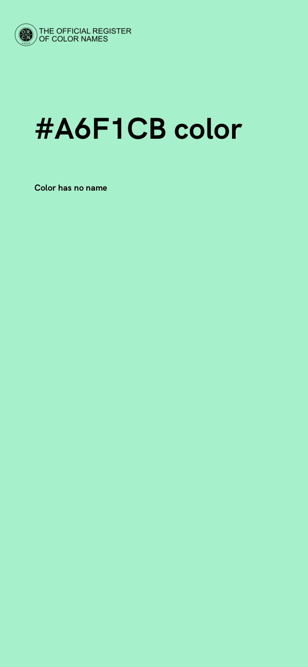 #A6F1CB color image