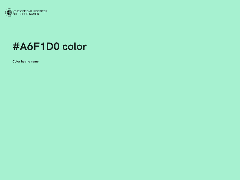 #A6F1D0 color image