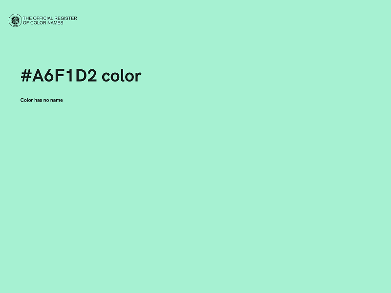 #A6F1D2 color image