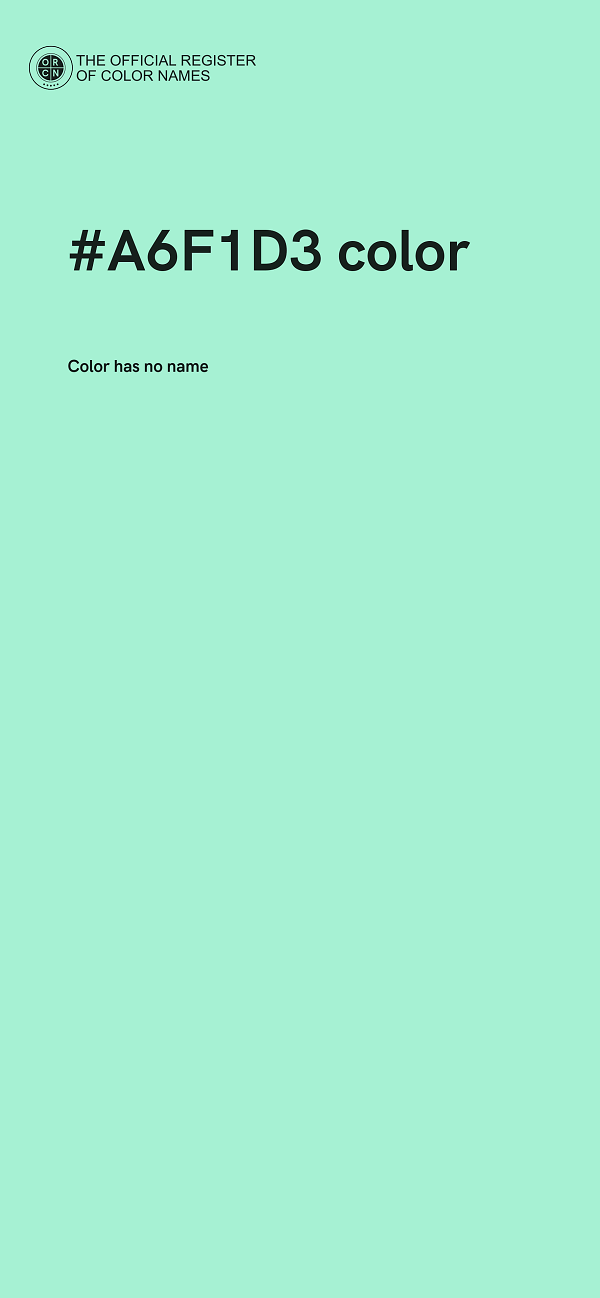 #A6F1D3 color image