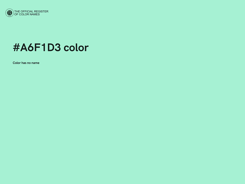 #A6F1D3 color image