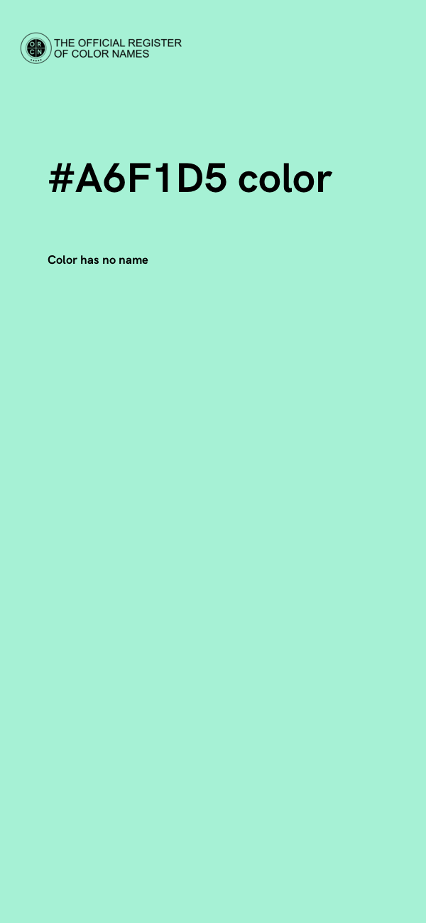 #A6F1D5 color image