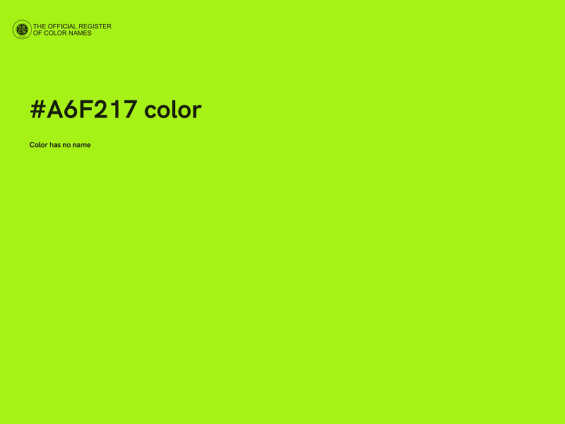 #A6F217 color image