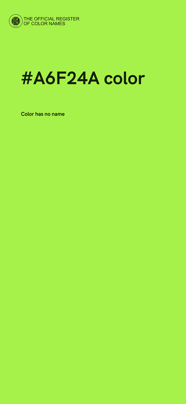 #A6F24A color image