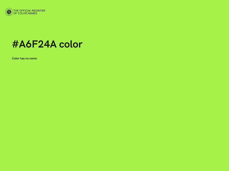 #A6F24A color image