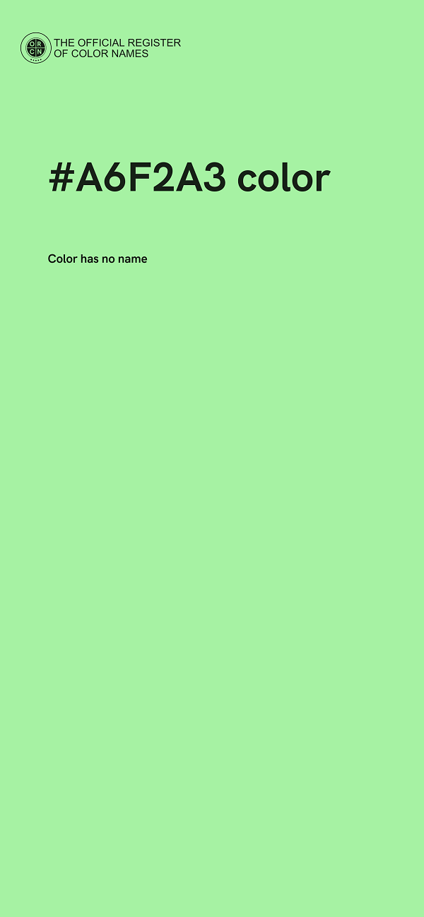 #A6F2A3 color image