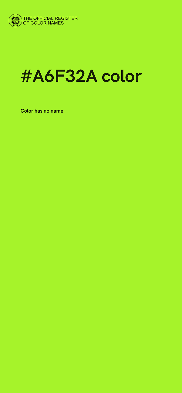 #A6F32A color image