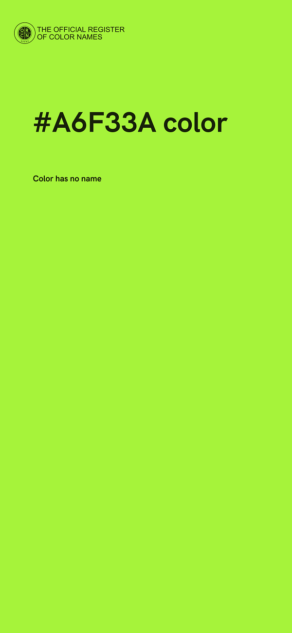 #A6F33A color image