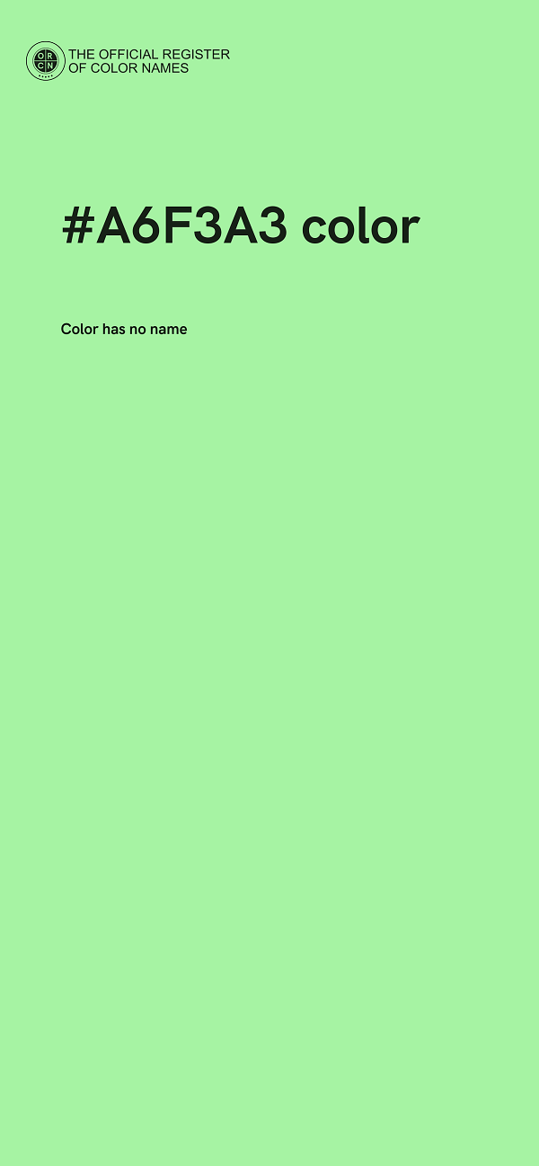 #A6F3A3 color image