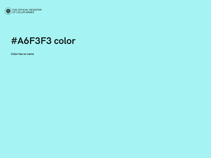 #A6F3F3 color image