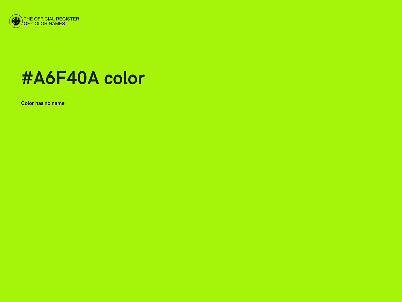 #A6F40A color image