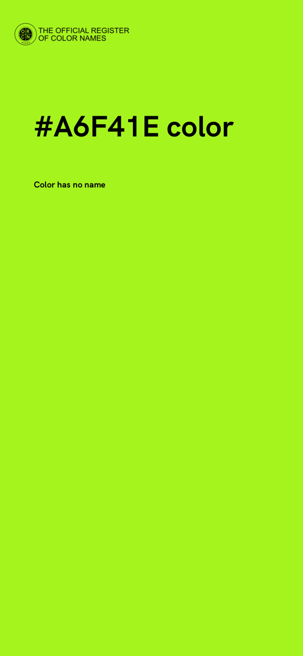 #A6F41E color image