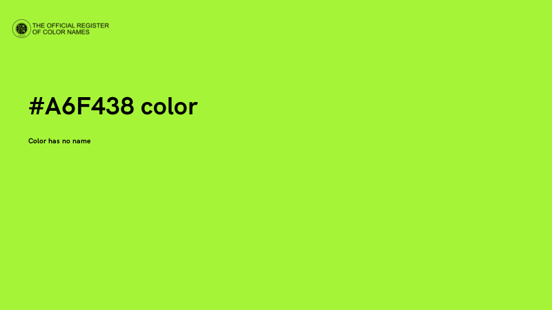 #A6F438 color image