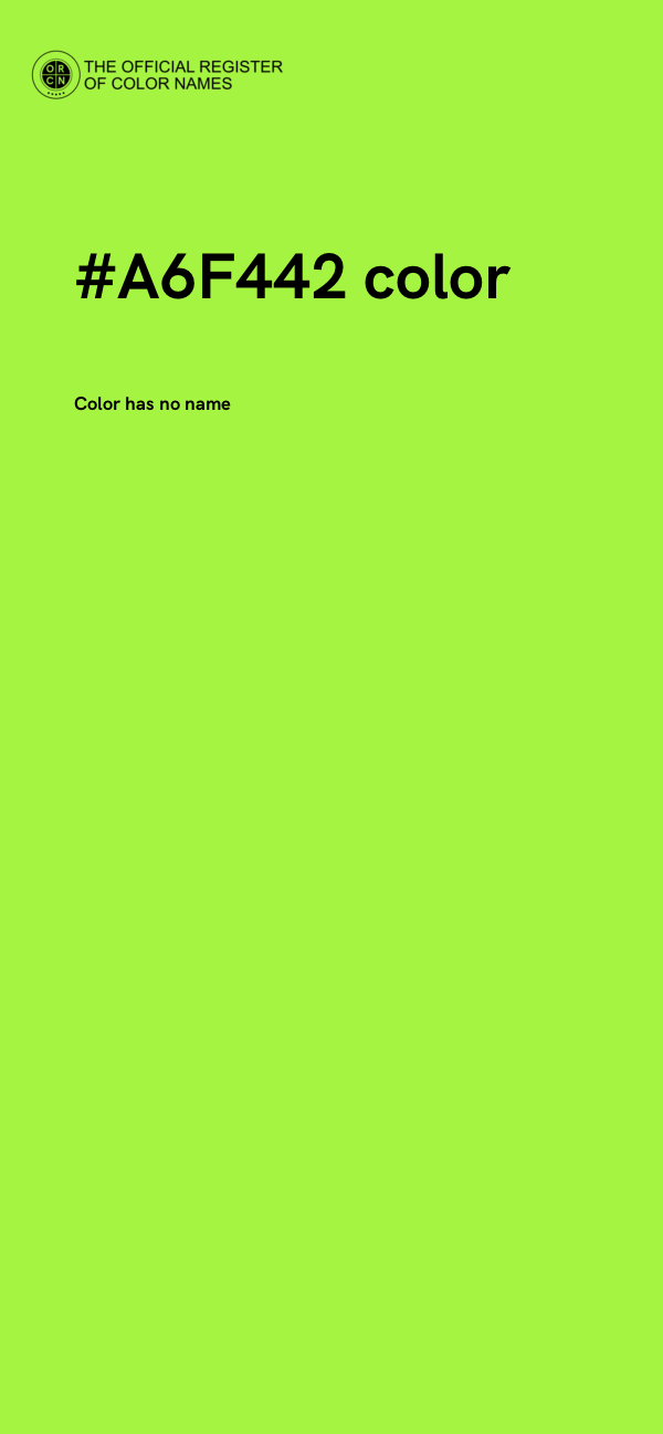 #A6F442 color image