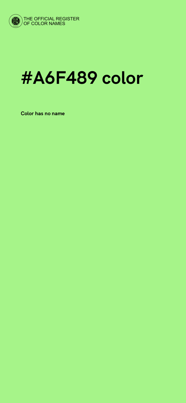 #A6F489 color image