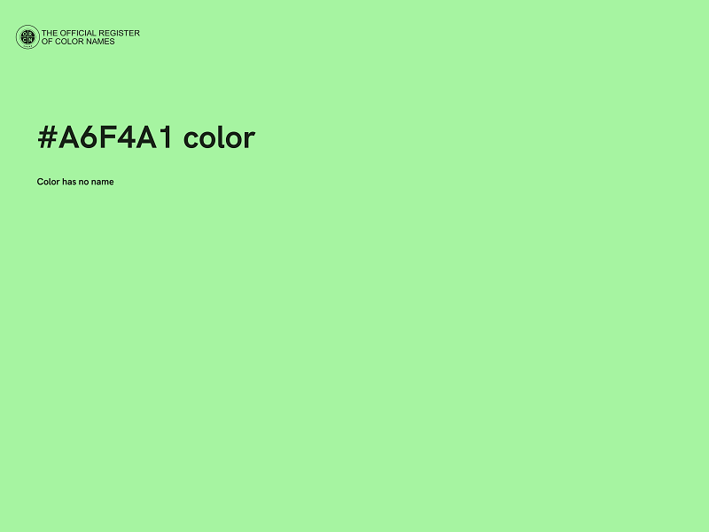 #A6F4A1 color image